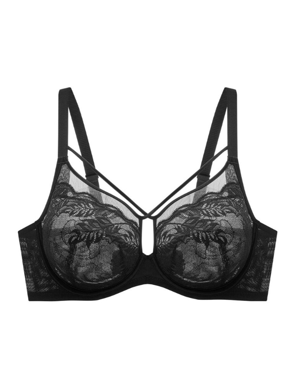 Understance Gemma Flexwire Strappy Unpadded lift bra Black